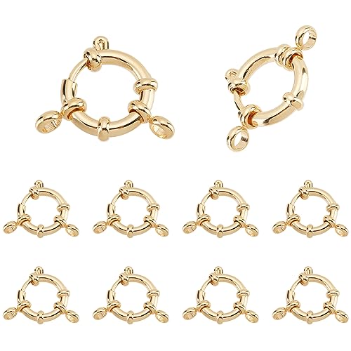 PH PandaHall Feder-O-Ring-Verschlüsse, 24 Karat vergoldet, 304 Edelstahl, geschlossene Ringverschlüsse, Brecelets, Halsketten, Verbindungsstücke, Anhänger für DIY-Fußkettchen, Schmuckherstellung, 16 x PH PandaHall Feder-O-Ring-Verschlüsse, 24 Karat vergoldet, 304 Edelstahl, geschlossene Ringverschlüsse, Brecelets, Halsketten, Verbindungsstücke, Anhänger für DIY-Fußkettchen, Schmuckherstellung, 16 x von PH PandaHall