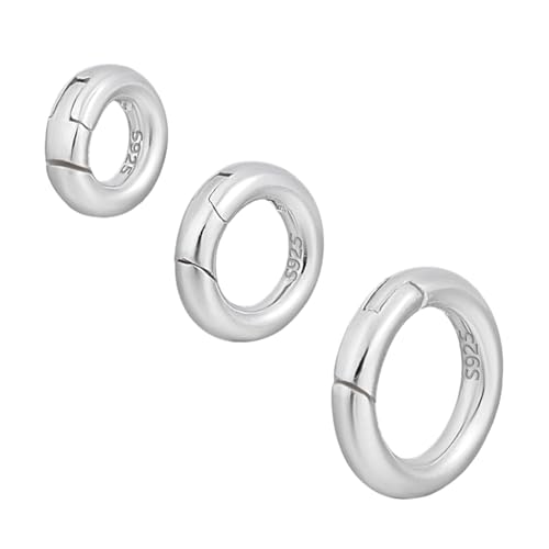 PH PandaHall Federverschluss aus 925er-Sterlingsilber, 3 Stück, Schmuckverschlüsse und Verschlüsse, Anhängerverschluss, Charm, runde Federringe für Schmuckherstellung, Halsketten, Armbänder, 8/9,8 PH PandaHall Federverschluss aus 925er-Sterlingsilber, 3 Stück, Schmuckverschlüsse und Verschlüsse, Anhängerverschluss, Charm, runde Federringe für Schmuckherstellung, Halsketten, Armbänder, 8/9,8 von PH PandaHall
