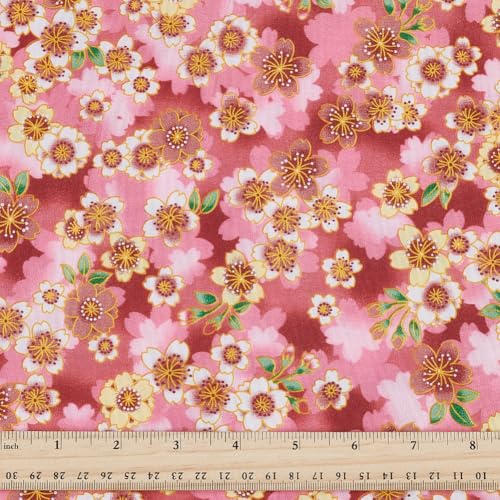 PH PandaHall Floral Stoff Rosa 1.5m breite Blume Patchwork Retro Nähen Stoff gedruckt Craft Quilting Fabric für DIY Kunsthandwerk Nähen Kleidung Taschen Tischdecke Home Decor 1m PH PandaHall Floral Stoff Rosa 1.5m breite Blume Patchwork Retro Nähen Stoff gedruckt Craft Quilting Fabric für DIY Kunsthandwerk Nähen Kleidung Taschen Tischdecke Home Decor 1m von PH PandaHall
