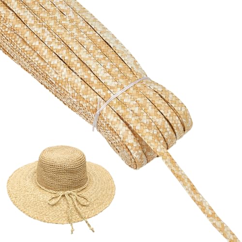 PH PandaHall Geflochtenes Weizenstrohmaterial für Hutherstellung, 0,95 cm breit, handgewebt, Naturstroh, geflochtenes Spitzenband, rustikales Nähband für Hut, Korb, Tasche, Vase, DIY Handwerk PH PandaHall Geflochtenes Weizenstrohmaterial für Hutherstellung, 0,95 cm breit, handgewebt, Naturstroh, geflochtenes Spitzenband, rustikales Nähband für Hut, Korb, Tasche, Vase, DIY Handwerk von PH PandaHall