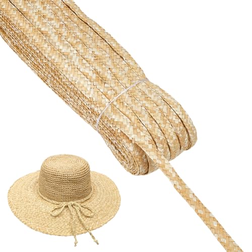 PH PandaHall Geflochtenes Weizenstrohmaterial für Hutherstellung, 1,27 cm breit, handgewebt, Naturstroh, geflochtenes Spitzenband, rustikales Nähband für Hut, Korb, Tasche, Vase, DIY Handwerk PH PandaHall Geflochtenes Weizenstrohmaterial für Hutherstellung, 1,27 cm breit, handgewebt, Naturstroh, geflochtenes Spitzenband, rustikales Nähband für Hut, Korb, Tasche, Vase, DIY Handwerk von PH PandaHall