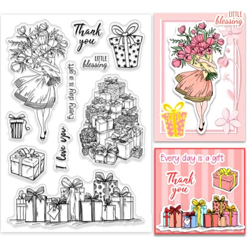 PH PandaHall Gift Clear Stamp für Weihnachten, Geschenk-Box Silikon-Stempel Bouquet Words Transparenter Gummistempel für Scrapbooking, Grußkarte, Journal, Geschenkanhänger, Papierbastelei PH PandaHall Gift Clear Stamp für Weihnachten, Geschenk-Box Silikon-Stempel Bouquet Words Transparenter Gummistempel für Scrapbooking, Grußkarte, Journal, Geschenkanhänger, Papierbastelei von PH PandaHall