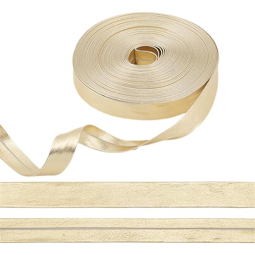 PH PandaHall Gold Leder Trim Falten Sie über Trim Doppelseitiger Riemen Golden Bias Tape Weihnachtsband Metallische flache Streifen 15 mm breit für Weihnachten Kleidungsstück Nähen Handwerk Dekor 9 m PH PandaHall Gold Leder Trim Falten Sie über Trim Doppelseitiger Riemen Golden Bias Tape Weihnachtsband Metallische flache Streifen 15 mm breit für Weihnachten Kleidungsstück Nähen Handwerk Dekor 9 m von PH PandaHall