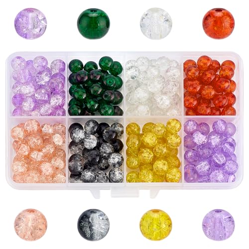 PH PandaHall Halloween-Glasperlen, 8 mm, 8 mm, runde Kristallperlen, Herbst-Schmuckperlen, bunt, lose Perlen für Armbänder, Halsketten, Ohrringe, DIY, Basteln, Halloween, Party-Dekoration, 200 Stück PH PandaHall Halloween-Glasperlen, 8 mm, 8 mm, runde Kristallperlen, Herbst-Schmuckperlen, bunt, lose Perlen für Armbänder, Halsketten, Ohrringe, DIY, Basteln, Halloween, Party-Dekoration, 200 Stück von PH PandaHall