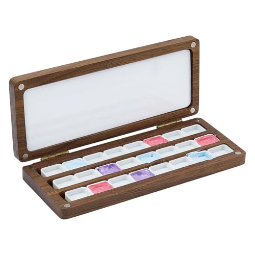 PH PandaHall Holz-Aquarellpalette, Leere Aquarellpaletten mit Deckel Reisepalettenbox Aquarellbox für Maler, Studenten, Erwachsene, Atelier, Zuhause, Skizzieren, Kaffee PH PandaHall Holz-Aquarellpalette, Leere Aquarellpaletten mit Deckel Reisepalettenbox Aquarellbox für Maler, Studenten, Erwachsene, Atelier, Zuhause, Skizzieren, Kaffee von PH PandaHall