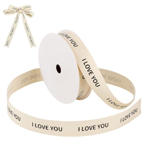 PH PandaHall Ich liebe dich-Band Geschenkverpackungsbänder 17,5 mm breite dekorative Bastelbänder Blumenstraußband für Hochzeitstage, Geburtstage, Weihnachtsfeiern, 9,1 m PH PandaHall Ich liebe dich-Band Geschenkverpackungsbänder 17,5 mm breite dekorative Bastelbänder Blumenstraußband für Hochzeitstage, Geburtstage, Weihnachtsfeiern, 9,1 m von PH PandaHall