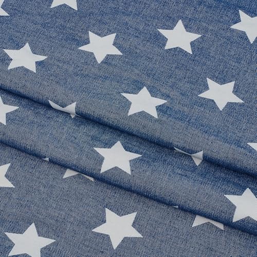 PH PandaHall Jeansstoff mit Sternenmuster 1.5m Breites Nichtdehnbares Denimstoff Kottongehwebe 1m Langes Sternenmusterstoff Bastelstoff für Nähen, DIY-Handwerk, Kleidung und Taschen, Mittelblau PH PandaHall Jeansstoff mit Sternenmuster 1.5m Breites Nichtdehnbares Denimstoff Kottongehwebe 1m Langes Sternenmusterstoff Bastelstoff für Nähen, DIY-Handwerk, Kleidung und Taschen, Mittelblau von PH PandaHall