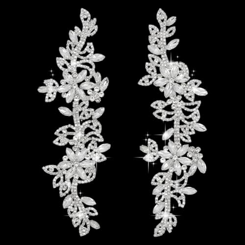 PH PandaHall Kristall Strass Applikation Strass Aufnäher Silberfarbene Blumen Kleidungszubehör Kristall Brautgürtel Verzierungen Für Hochzeitsdekoration Kleider Kleidung Schuhe Braut Basteln 1 Paar PH PandaHall Kristall Strass Applikation Strass Aufnäher Silberfarbene Blumen Kleidungszubehör Kristall Brautgürtel Verzierungen Für Hochzeitsdekoration Kleider Kleidung Schuhe Braut Basteln 1 Paar von PH PandaHall