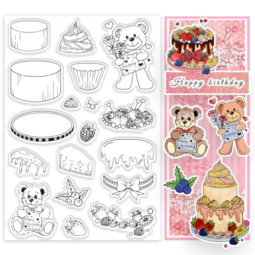 PH PandaHall Kuchenbär Transparente Stempel Overlay Kuchenbär Transparenter Stempel Dekorative Klare Stempel Dessert Bastelstempel Für Die Kartengestaltung DIY Scrapbooking PH PandaHall Kuchenbär Transparente Stempel Overlay Kuchenbär Transparenter Stempel Dekorative Klare Stempel Dessert Bastelstempel Für Die Kartengestaltung DIY Scrapbooking von PH PandaHall