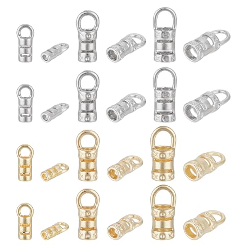 PH PandaHall Kumihimo Supplies Endkappen für Kordeln, Endkappen für Kordeln, Endkappen mit Schlaufe für Schmuckherstellung, Endspitze, Perlenkappen, Armband-Set, 7 ~ 10 mm, Platin, goldfarben, 48 PH PandaHall Kumihimo Supplies Endkappen für Kordeln, Endkappen für Kordeln, Endkappen mit Schlaufe für Schmuckherstellung, Endspitze, Perlenkappen, Armband-Set, 7 ~ 10 mm, Platin, goldfarben, 48 von PH PandaHall