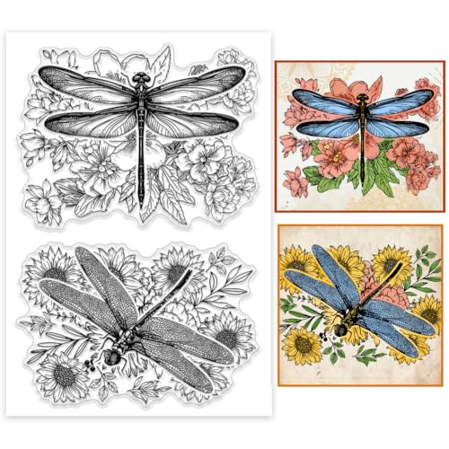 PH PandaHall Libelle Klare Stempel Libelle Stamps Insekt Siegel Clear Stamps Pflanze Hintergrund Stempel für Kartenherstellung DIY Scrapbooking Fotoalbum Geschenk Papier Handwerk 16×11 cm PH PandaHall Libelle Klare Stempel Libelle Stamps Insekt Siegel Clear Stamps Pflanze Hintergrund Stempel für Kartenherstellung DIY Scrapbooking Fotoalbum Geschenk Papier Handwerk 16×11 cm von PH PandaHall