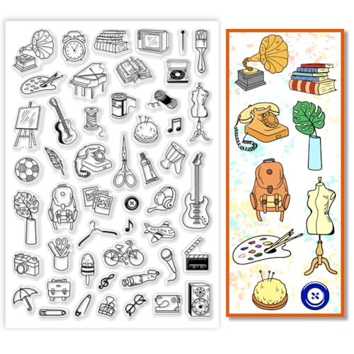 PH PandaHall Life Little Things Klare Stempel Malerei Musik Klare Stempel Transparente Silikonstempel Gummisiegelstempel Für Die Kartengestaltung Fotoalbum Basteln PH PandaHall Life Little Things Klare Stempel Malerei Musik Klare Stempel Transparente Silikonstempel Gummisiegelstempel Für Die Kartengestaltung Fotoalbum Basteln von PH PandaHall