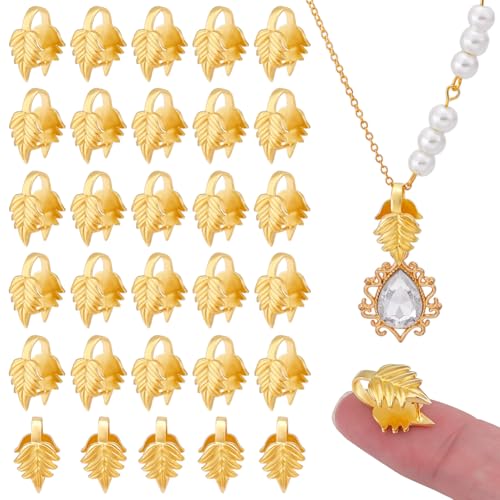 PH PandaHall Messing-Anhänger, Eispickel, Anhängerbügel, Schmuckverbinder, Halskettenglieder, Blatt-Clips für Schmuckherstellung, baumelnde Charm-Verschlüsse für Bastelarbeiten, 1,7 x 1 cm, goldfarben PH PandaHall Messing-Anhänger, Eispickel, Anhängerbügel, Schmuckverbinder, Halskettenglieder, Blatt-Clips für Schmuckherstellung, baumelnde Charm-Verschlüsse für Bastelarbeiten, 1,7 x 1 cm, goldfarben von PH PandaHall