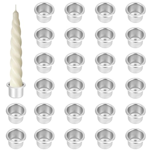PH PandaHall Mini-Kerzenbecher, Metall-Kerzeneinsätze, Kerzenhalter, Tassen, Tropfschutz, leere Hülle, Kerzenbehälter für Kerzenherstellung, Wachs, tropfende Party, Ramadan, Weihnachtsdekoration, 1,8 von PH PandaHall