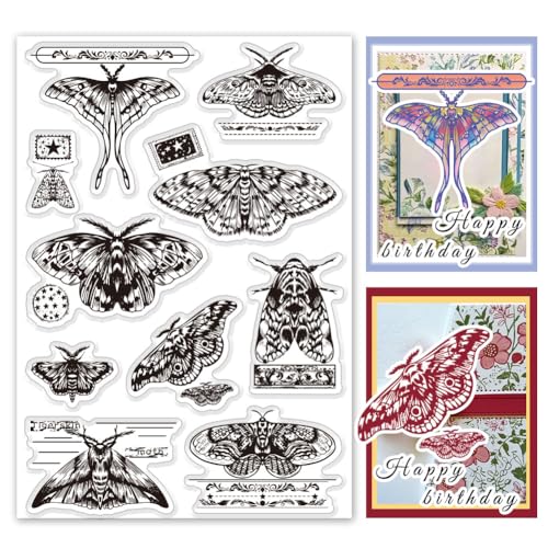 PH PandaHall Moth Transparente Stempel Zur Kartengestaltung Mottenetikett Transparente Gummistempel Papierbastelstempel Siegelstempel Für Bastelarbeiten Scrapbooking Album Tagebuch Notizbuch PH PandaHall Moth Transparente Stempel Zur Kartengestaltung Mottenetikett Transparente Gummistempel Papierbastelstempel Siegelstempel Für Bastelarbeiten Scrapbooking Album Tagebuch Notizbuch von PH PandaHall