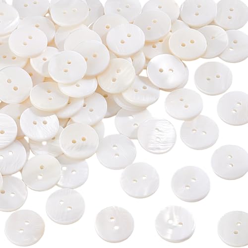 PH PandaHall Muschelknöpfe Weiße Perlmuttknöpfe 100 Löcher Natürliche Muschelknöpfe Für Heimwerker Nähen Basteln Kleidung Blazer Hemden Anzüge 2 Stück 15mm PH PandaHall Muschelknöpfe Weiße Perlmuttknöpfe 100 Löcher Natürliche Muschelknöpfe Für Heimwerker Nähen Basteln Kleidung Blazer Hemden Anzüge 2 Stück 15mm von PH PandaHall