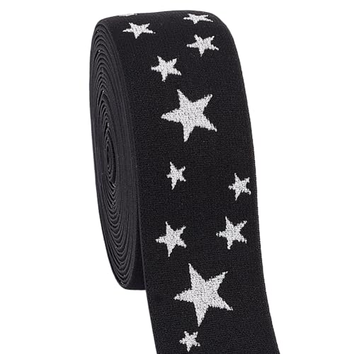 PH PandaHall Nähendes Gummiband 40mm Breites Schweres Dehnbares Gummiband 5 Yards Farbiges Elastisches Spulenseil Bedruckt Mit Sternenmuster Zum Nähen von Perücken Unterwäsche Hosen Kleidern PH PandaHall Nähendes Gummiband 40mm Breites Schweres Dehnbares Gummiband 5 Yards Farbiges Elastisches Spulenseil Bedruckt Mit Sternenmuster Zum Nähen von Perücken Unterwäsche Hosen Kleidern von PH PandaHall