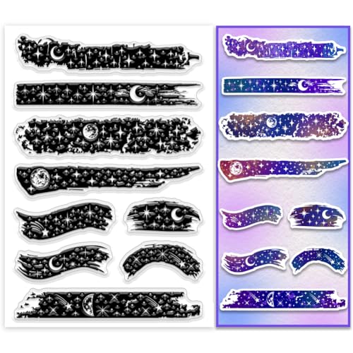 PH PandaHall Nebula Clear Stamps für die Kartenherstellung Sternenhimmel Transparente Silikonstempel Stern-Mond-Gummistempel für DIY Scrapbooking Journal Karte Fotoalbum Dekoration PH PandaHall Nebula Clear Stamps für die Kartenherstellung Sternenhimmel Transparente Silikonstempel Stern-Mond-Gummistempel für DIY Scrapbooking Journal Karte Fotoalbum Dekoration von PH PandaHall