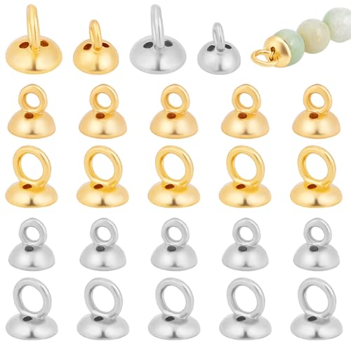 PH PandaHall Ösenstift Ösen Echt 18 Karat Vergoldet Perlen Anhänger Verbinder 48 Stück 2 Farben Messing Perlenkappen Ösen Zur Schmuckherstellung 4~6.5mm Bohrung: 1.2/2.5mm PH PandaHall Ösenstift Ösen Echt 18 Karat Vergoldet Perlen Anhänger Verbinder 48 Stück 2 Farben Messing Perlenkappen Ösen Zur Schmuckherstellung 4~6.5mm Bohrung: 1.2/2.5mm von PH PandaHall