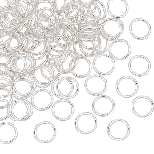 PH PandaHall Offene Binderinge mit 925er-Sterlingsilber beschichtet, 6 mm, O-Ringverbinder, Schmuckherstellung, Kreisverschluss, Verbindungsringe, Mini-Ringverbinder für Schmuckherstellung, 100 Stück von PH PandaHall
