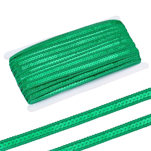 PH PandaHall Paillettenbandbesatz 32.9m Grün 13mm Pailletten Zopfbesatz Flaches Glitzerband Pailletten Spitzenbesatz Zum Nähen Basteln Kostüm Heimdekoration PH PandaHall Paillettenbandbesatz 32.9m Grün 13mm Pailletten Zopfbesatz Flaches Glitzerband Pailletten Spitzenbesatz Zum Nähen Basteln Kostüm Heimdekoration von PH PandaHall