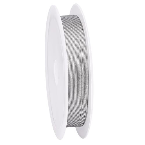 PH PandaHall Perlendraht, 49 Stränge, 1,8 m, 304 Edelstahldraht, 0,000 cm Wickeldraht, Basteldraht, Metall-Schmuckdraht für Halsketten, Armbänder, Schmuckherstellung, Drahtwickeln, Basteln von PH PandaHall