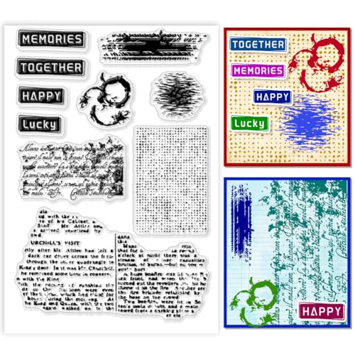 PH PandaHall Retro Texture Clear Stamps, Text Schattierung Gummistempel Vintage Englisch Silikon Stempel für Kartenherstellung Fotoalbum Dekoration und DIY Scrapbooking 16x11cm PH PandaHall Retro Texture Clear Stamps, Text Schattierung Gummistempel Vintage Englisch Silikon Stempel für Kartenherstellung Fotoalbum Dekoration und DIY Scrapbooking 16x11cm von PH PandaHall