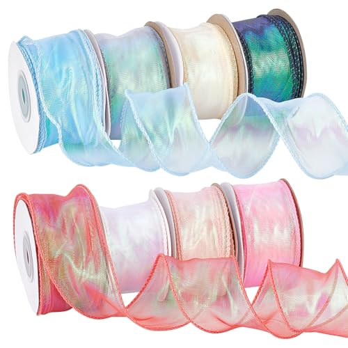 PH PandaHall Ripsband in 8 Farben, breit, biegbar, Organzaband, schillerndes Band für Blumen, Blumenstrauß, Verpackung, Valentinstag, Geschenkverpackung, Hochzeit, Party, Basteln, Dekoration PH PandaHall Ripsband in 8 Farben, breit, biegbar, Organzaband, schillerndes Band für Blumen, Blumenstrauß, Verpackung, Valentinstag, Geschenkverpackung, Hochzeit, Party, Basteln, Dekoration von PH PandaHall