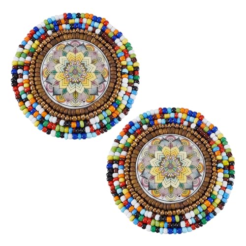 PH PandaHall Rocailles-Perlen, 6,6 cm, rund, dekorative Applikation, natives Design, Perlenmedaillons, Akzent-Rosette, Perlenarbeit für Ohrringe, Halsketten, Regalia, Kostüm, Schuhe, Hüte, Dekoration PH PandaHall Rocailles-Perlen, 6,6 cm, rund, dekorative Applikation, natives Design, Perlenmedaillons, Akzent-Rosette, Perlenarbeit für Ohrringe, Halsketten, Regalia, Kostüm, Schuhe, Hüte, Dekoration von PH PandaHall