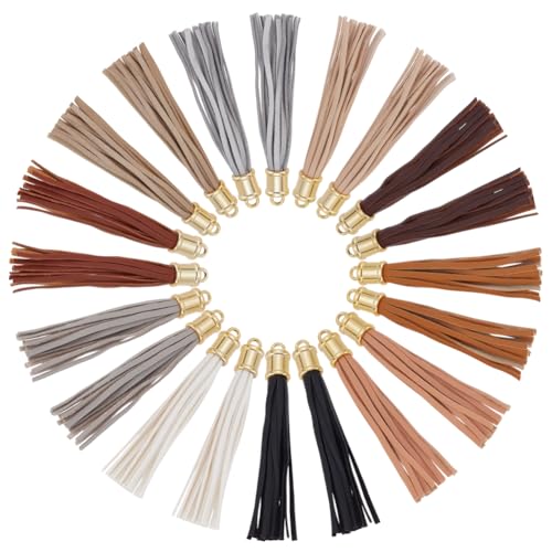 PH PandaHall Schlüsselanhänger-Quasten, 10 Farben, 10,9 cm, Handtaschen-Quasten, Schlüsselanhänger, für Lesezeichen, Schmuckherstellung, Nähprojekte, Abschlussfeier, Erdfarben, 20 Stück PH PandaHall Schlüsselanhänger-Quasten, 10 Farben, 10,9 cm, Handtaschen-Quasten, Schlüsselanhänger, für Lesezeichen, Schmuckherstellung, Nähprojekte, Abschlussfeier, Erdfarben, 20 Stück von PH PandaHall