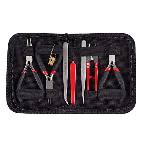 PH PandaHall Schmuckherstellung Werkzeuge, 8pcs Perlenwerkzeug-Set Schere Zange Pinzette Bastelbedarf mit Aufbewahrungskoffer für Herstellung und Reparatur von Schmuck PH PandaHall Schmuckherstellung Werkzeuge, 8pcs Perlenwerkzeug-Set Schere Zange Pinzette Bastelbedarf mit Aufbewahrungskoffer für Herstellung und Reparatur von Schmuck von PH PandaHall