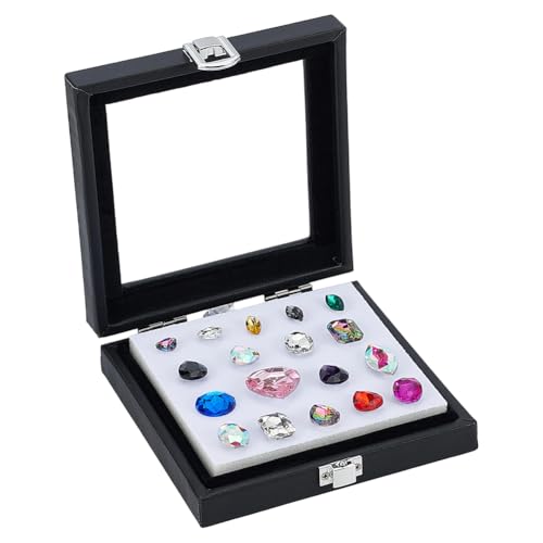 PH PandaHall Schmuckschatulle Aus PU Leder Quadratisch Aufbewahrungsbox Für Edelsteine Schwarze Schmuckschatulle Vitrine Für Sammlerstücke Strasssteine Und Kristalle 14x13.1x3.3cm PH PandaHall Schmuckschatulle Aus PU Leder Quadratisch Aufbewahrungsbox Für Edelsteine Schwarze Schmuckschatulle Vitrine Für Sammlerstücke Strasssteine Und Kristalle 14x13.1x3.3cm von PH PandaHall
