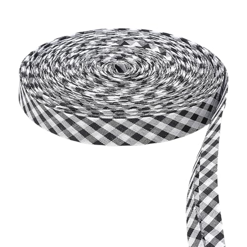 PH PandaHall Schrägband 22.8m X 1.7cm Schwarz Turtan Doppelt Gefaltetes Band Zum Nähen von Paspeln Kleidung Korsettherstellung Kissenbezügen Tischläufern Heimdekor PH PandaHall Schrägband 22.8m X 1.7cm Schwarz Turtan Doppelt Gefaltetes Band Zum Nähen von Paspeln Kleidung Korsettherstellung Kissenbezügen Tischläufern Heimdekor von PH PandaHall