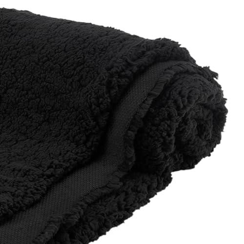 PH PandaHall Schwarzer Plüschstoff, 150 cm breit, Lammwolle, Kunstfell, Bastelstoff, Sherpa-Fleece-Stoffe für Heimwerker, Handwerk, Nähprojekte, Kostüme, Mäntel, Decken, 91 cm PH PandaHall Schwarzer Plüschstoff, 150 cm breit, Lammwolle, Kunstfell, Bastelstoff, Sherpa-Fleece-Stoffe für Heimwerker, Handwerk, Nähprojekte, Kostüme, Mäntel, Decken, 91 cm von PH PandaHall