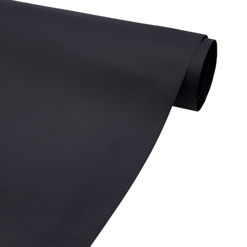 PH PandaHall Schwarzer TPU-Stoff 1,37 m breiter wasserdichter Filmstoff Mattierter Stoff Mattes Gewebe Kreativer Designer-Stoff für DIY Craft Sewing Regenmantel Tischdecke Kleid Kleidung 0.9m von PH PandaHall