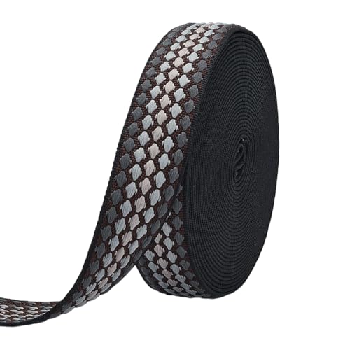 PH PandaHall Schwarzes Gurtband, Stoff, 3,8 cm breit, Jacquard-Gurtband, Geldbörse, Taschen, Rucksack, dekoratives Band zum Nähen, Taschen, Griffen, Basteln, Gürtel, 9,8 m PH PandaHall Schwarzes Gurtband, Stoff, 3,8 cm breit, Jacquard-Gurtband, Geldbörse, Taschen, Rucksack, dekoratives Band zum Nähen, Taschen, Griffen, Basteln, Gürtel, 9,8 m von PH PandaHall