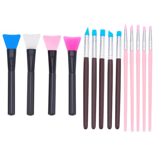 PH PandaHall Silikon-Zauberpinsel-Sets, 22-teilig Silikon-Pinsel Make-up-Pinsel Gummi-Künstlerpinsel Harz-Applikatorstifte Applikatorwerkzeug für DIY-Malerei und Harz-Ton-Modellierung PH PandaHall Silikon-Zauberpinsel-Sets, 22-teilig Silikon-Pinsel Make-up-Pinsel Gummi-Künstlerpinsel Harz-Applikatorstifte Applikatorwerkzeug für DIY-Malerei und Harz-Ton-Modellierung von PH PandaHall