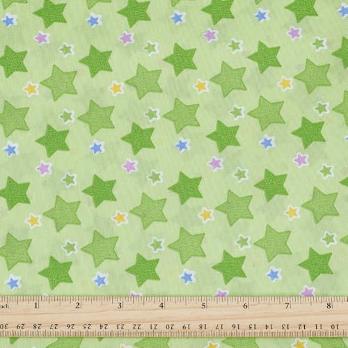 PH PandaHall Star Stoff Grüner 1.5m breiter Patchwork-Stoff mit Stern-Muster bedruckter Nähstoff Craft Quilting Fabric für DIY Kunsthandwerk Nähen Kleidung Tischdecke Home Decor, 1m PH PandaHall Star Stoff Grüner 1.5m breiter Patchwork-Stoff mit Stern-Muster bedruckter Nähstoff Craft Quilting Fabric für DIY Kunsthandwerk Nähen Kleidung Tischdecke Home Decor, 1m von PH PandaHall