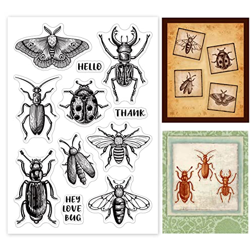 PH PandaHall Stempelsets Insekten Beatles Clear Seal Stamps Transparente Silikonsiegel Für DIY Scrapbooking Karten Machen Fotoalbum Dekoration Briefmarkenblätter Sammlung von Proben PH PandaHall Stempelsets Insekten Beatles Clear Seal Stamps Transparente Silikonsiegel Für DIY Scrapbooking Karten Machen Fotoalbum Dekoration Briefmarkenblätter Sammlung von Proben von PH PandaHall