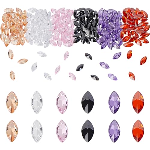PH PandaHall Strasssteine mit spitzer Rückseite, 6 Farben, facettierte Strasssteine, Pferdeaugenform, 6 x 3 x 2 mm, Strasssteine, für Kostüme, Kleidung, Kleidung, Bastelarbeiten, Schmuckherstellung PH PandaHall Strasssteine mit spitzer Rückseite, 6 Farben, facettierte Strasssteine, Pferdeaugenform, 6 x 3 x 2 mm, Strasssteine, für Kostüme, Kleidung, Kleidung, Bastelarbeiten, Schmuckherstellung von PH PandaHall