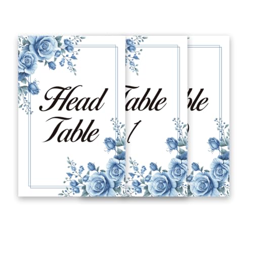 PH PandaHall Tischnummern, Tischnummern, 15 x 9 cm, blaue Blume, Tischnummernkarten 1-25 mit Kopf, Tischnummern, Blumen-Tischkarten für Hochzeit, Empfang, Party, Event, Jahrestag, Geburtstag, PH PandaHall Tischnummern, Tischnummern, 15 x 9 cm, blaue Blume, Tischnummernkarten 1-25 mit Kopf, Tischnummern, Blumen-Tischkarten für Hochzeit, Empfang, Party, Event, Jahrestag, Geburtstag, von PH PandaHall