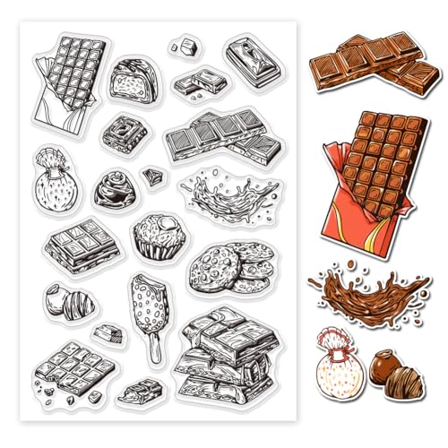 PH PandaHall Transparente Schokoladenstempel - Transparente Silikonstempel - PVC Kunststoff - Dessert Keks Eiscreme Stempel - Grußkarten Stempel - DIY Scrapbooking Album Dekorieren Kartenbasteln PH PandaHall Transparente Schokoladenstempel - Transparente Silikonstempel - PVC Kunststoff - Dessert Keks Eiscreme Stempel - Grußkarten Stempel - DIY Scrapbooking Album Dekorieren Kartenbasteln von PH PandaHall