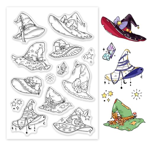 PH PandaHall Transparente Stempel Mit Hexenhut Dekorative Gummistempel Silikonstempel Für Journaling Kartenherstellung DIY Scrapbooking Handgefertigte Fotoalben Notizbuch Dekoration PH PandaHall Transparente Stempel Mit Hexenhut Dekorative Gummistempel Silikonstempel Für Journaling Kartenherstellung DIY Scrapbooking Handgefertigte Fotoalben Notizbuch Dekoration von PH PandaHall