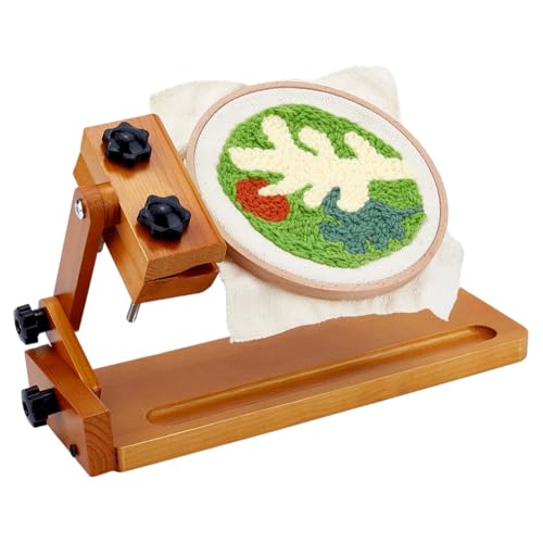PH PandaHall Verstellbarer Stickrahmenständer, Kreuzstich-Tischständer, Stickrahmen, Handarbeitsständer, Halter mit stabiler Holzbasis für Kunst, Handwerk, Quilten, Nähen, Nähwerkzeug von PH PandaHall