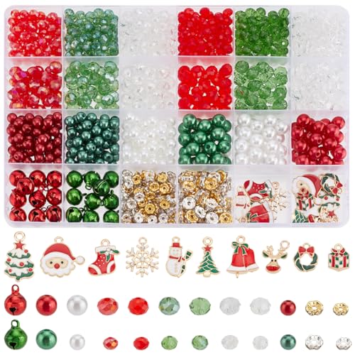 PH PandaHall Weihnachten Perlen für Schmuck machen, Glasperlen-Emaille-Anhänger Weihnachten Rentier Kranz Schneemann Jingle Bell Vater Bäume Geschenk Socke Schneeflocke Charme für Crafts PH PandaHall Weihnachten Perlen für Schmuck machen, Glasperlen-Emaille-Anhänger Weihnachten Rentier Kranz Schneemann Jingle Bell Vater Bäume Geschenk Socke Schneeflocke Charme für Crafts von PH PandaHall