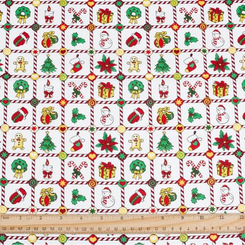 PH PandaHall Weihnachtsstoff Schneemannkranzstoff 1.6m Breit Weihnachtsbaumglockensstoffe Cartoon Hochzeitsnähstoffe für DIY-Handwerk Weihnachtsfeier Heim Tischdecke Geschenk Kleidungsdekoration, 1m PH PandaHall Weihnachtsstoff Schneemannkranzstoff 1.6m Breit Weihnachtsbaumglockensstoffe Cartoon Hochzeitsnähstoffe für DIY-Handwerk Weihnachtsfeier Heim Tischdecke Geschenk Kleidungsdekoration, 1m von PH PandaHall