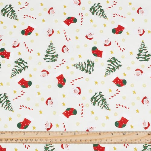 PH PandaHall Weihnachtsstoff mit gedrucktem Weihnachtsmann 1.5m breit Weihnachtsbaumstoffe Kariktatur Hochzeitsstoffe für DIY-Handwerk Weihnachtsfeierdekoration Nähen Kleidung Tischdecke Basteln 1m PH PandaHall Weihnachtsstoff mit gedrucktem Weihnachtsmann 1.5m breit Weihnachtsbaumstoffe Kariktatur Hochzeitsstoffe für DIY-Handwerk Weihnachtsfeierdekoration Nähen Kleidung Tischdecke Basteln 1m von PH PandaHall
