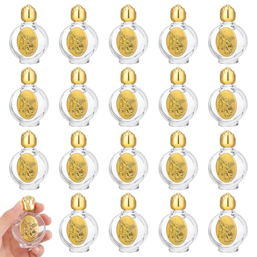 PH PandaHall Weihwasserflaschen, leere Glasflaschen, Partygeschenk, 1,5 l, Weihwasserbehälter, Weihwasserbehälter mit antiker goldener Rosenlegierung, 20 Stück PH PandaHall Weihwasserflaschen, leere Glasflaschen, Partygeschenk, 1,5 l, Weihwasserbehälter, Weihwasserbehälter mit antiker goldener Rosenlegierung, 20 Stück von PH PandaHall