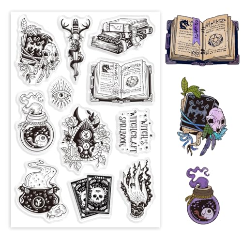 PH PandaHall Witchcraft Spellbook Clear Stamps Witchcraft Magischer Gummistempel Silikon Stempelkarten Wort Stempel Für Kartenherstellung Fotoalbum Dekoration Und DIY Scrapbooking PH PandaHall Witchcraft Spellbook Clear Stamps Witchcraft Magischer Gummistempel Silikon Stempelkarten Wort Stempel Für Kartenherstellung Fotoalbum Dekoration Und DIY Scrapbooking von PH PandaHall