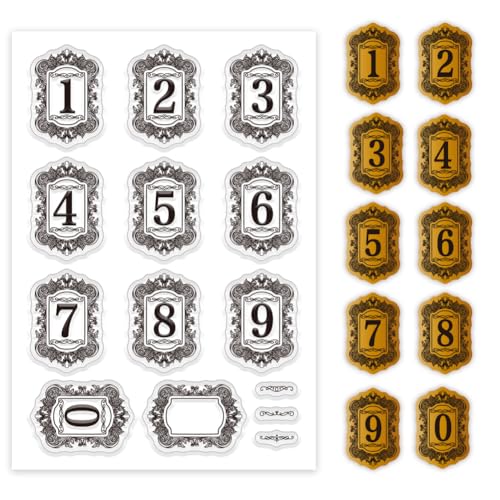 PH PandaHall Zahlen Stempel Retro Rahmen Stempel Buchstaben Transparenter Siegelstempel Vintage Rahmen Silikonstempel Für Die Kartengestaltung DIY Scrapbooking PH PandaHall Zahlen Stempel Retro Rahmen Stempel Buchstaben Transparenter Siegelstempel Vintage Rahmen Silikonstempel Für Die Kartengestaltung DIY Scrapbooking von PH PandaHall